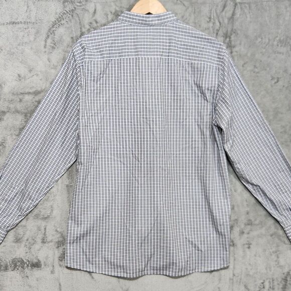 Johnston & Murphy Men's Flip Cuff Button Up Shirt XL Plaid Blue 100% Cotton - Picture 3 of 7